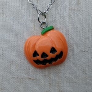 2/$10 Halloween Pumpkin Stainless Steel Necklace